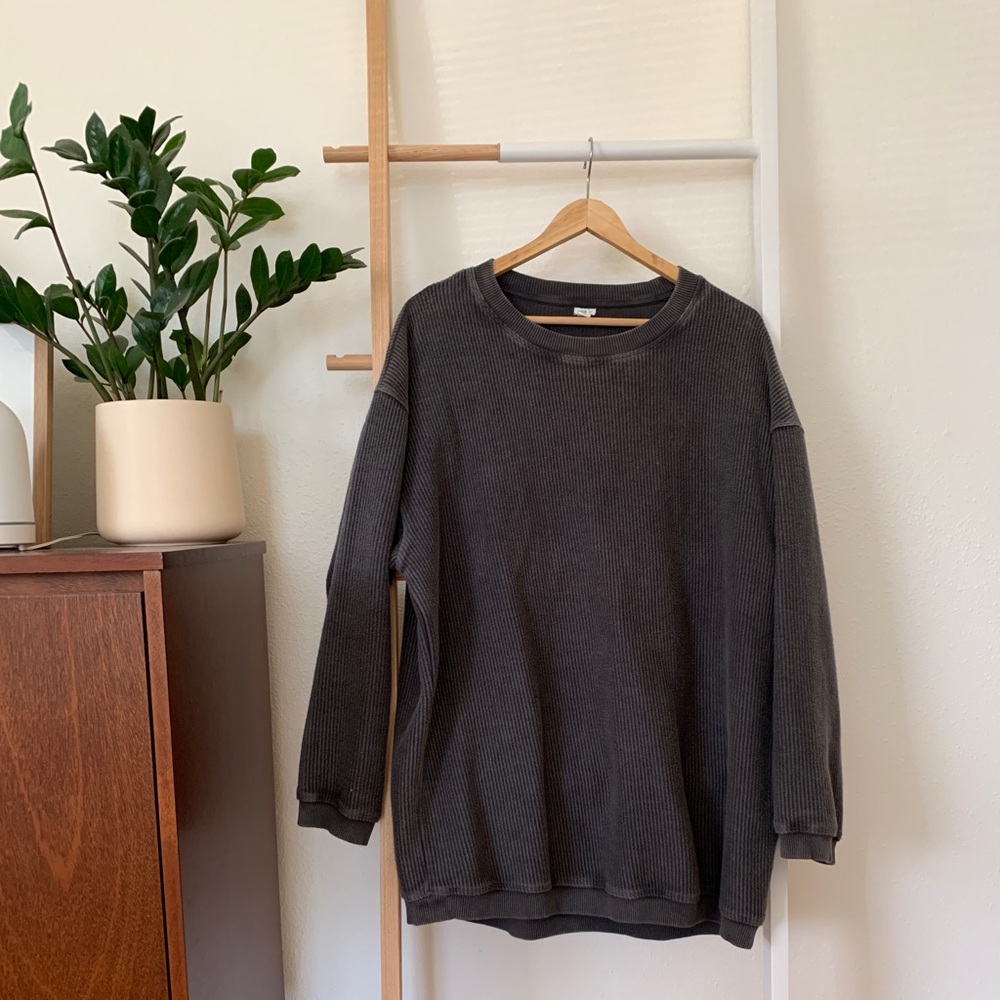 Aerie Ribbed Oversized Sweatshirt